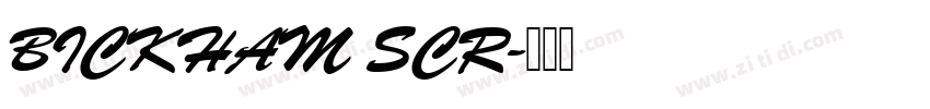 BICKHAM SCR字体转换